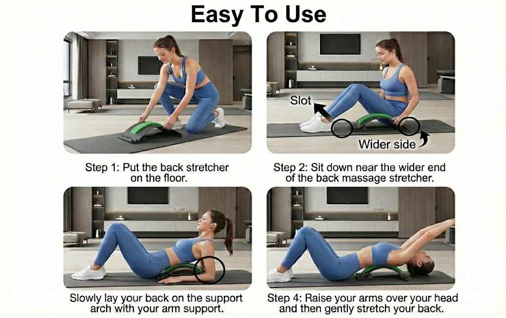 SpineRelief Pro: Effective Back Stretcher for Pain Relief and Posture Improvement